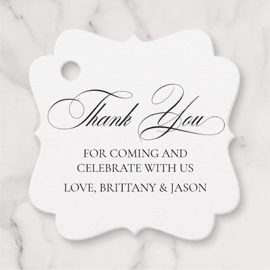 Elegant Minimalist modern Geschenkanhänger (Vorderseite)