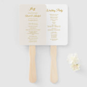 Elegant Minimalist Modern Islamic Wedding Program Fächer (Vorne und Hinten)