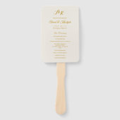 Elegant Minimalist Modern Islamic Wedding Program Fächer (Vorderseite)