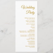 Elegant Minimalist Modern Islamic Wedding Program Programm (Rückseite)