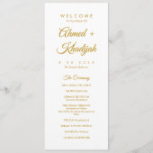 Elegant Minimalist Modern Islamic Wedding Program Programm (Vorderseite)