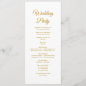 Elegant Minimalist Modern Islamic Wedding Program Programm (Rückseite)