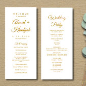 Elegant Minimalist Modern Islamic Wedding Program Programm