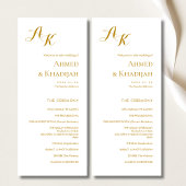 Elegant Minimalist Modern Islamic Wedding Program Programm