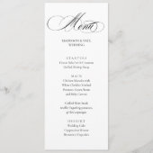 Elegant Minimalist modern Menu Menükarte (Vorderseite)