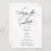 Elegant Minimalist modern Save The Date (Vorne/Hinten)