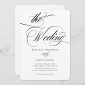 Elegant Minimalist modern Wedding Einladung (Vorne/Hinten)