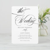 Elegant Minimalist modern Wedding Einladung (Stehend Vorderseite)