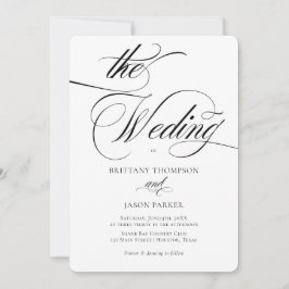 Elegant Minimalist modern Wedding Einladung