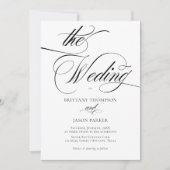 Elegant Minimalist modern Wedding Einladung (Vorderseite)