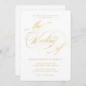 Elegant Minimalist modern Wedding Einladung (Vorne/Hinten)