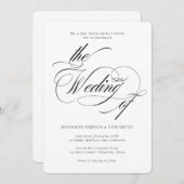 Elegant Minimalist modern Wedding Einladung (Vorne/Hinten)