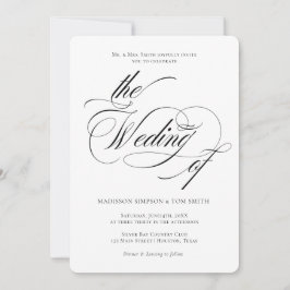 Elegant Minimalist modern Wedding Einladung