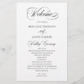Elegant Minimalist modern Wedding Program (Vorderseite)