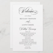 Elegant Minimalist modern Wedding Program (Vorne/Hinten)