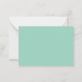 Elegant Minimalist Monogram Green Two Border  Mitteilungskarte (Rückseite)