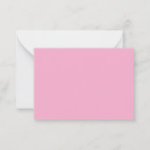 Elegant Minimalist Monogram Pink Two Border  Mitteilungskarte (Rückseite)