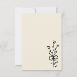 Elegant Minimalist Natural White Einladung