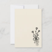 Elegant Minimalist Natural White Einladung (Rückseite)