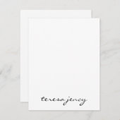 Elegant Minimalist Navy Blue Desk Design Mitteilungskarte (Vorne/Hinten)