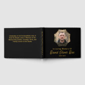 Elegant Minimalist Photo Classic Memorial Funeral Gästebuch (Voll)