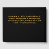 Elegant Minimalist Photo Classic Memorial Funeral Gästebuch (Rückseite)