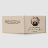 Elegant Minimalist Photo Classic Memorial Funeral Gästebuch (Voll)