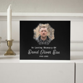 Elegant Minimalist Photo Classic Memorial Funeral Gästebuch