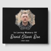 Elegant Minimalist Photo Classic Memorial Funeral Gästebuch (Vorderseite)