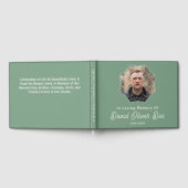 Elegant Minimalist Photo Classic Memorial Funeral Gästebuch (Voll)