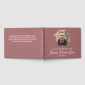 Elegant Minimalist Photo Classic Memorial Funeral Gästebuch (Voll)