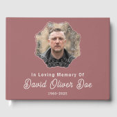 Elegant Minimalist Photo Classic Memorial Funeral Gästebuch (Vorderseite)