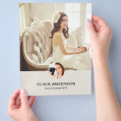Elegant Minimalist Photo QR Wedding Photographer Flyer (Hand)