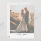 Elegant Minimalist Photo wedding Save The Date (Vorderseite)