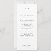 Elegant Minimalist Photo wedding Thank You Card (Rückseite)