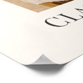 Elegant Minimalist Photo Wedding Welcome Poster (Ecke)