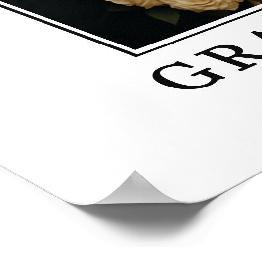 Elegant Minimalist Photo Wedding Welcome Sign  Poster (Ecke)