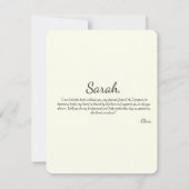 Elegant Minimalist Red Bow Bridesmaid Proposal Einladung (Rückseite)