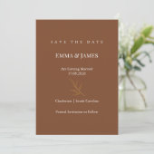 Elegant Minimalist Save the Date Card | Modern (Stehend Vorderseite)