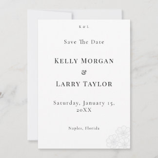 Elegant Minimalist Save the Date Wedding Card