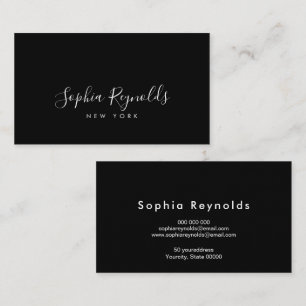 Elegant minimalist schwarze und weiße Professional Visitenkarte