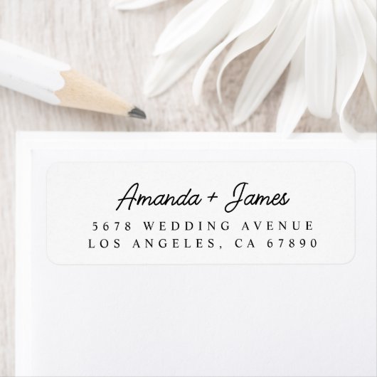 Elegant Minimalist Script Wedding Return Address (Insitu)