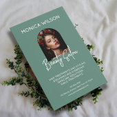 Elegant minimalist soft green beauty salon flyer