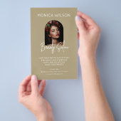 Elegant minimalist tan beauty salon flyer (Handgriff)