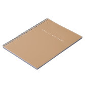 Elegant Minimalist Tan Monogram Notizblock (Linke Seite)