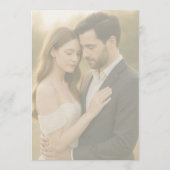 Elegant Minimalist Transparent Photo Wedding Einladung (Rückseite)