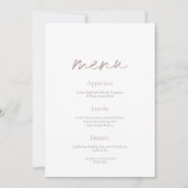 Elegant Minimalist Two-Sided Wedding Menu Einladung (Vorderseite)
