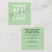 Elegant Minimalist Typography Olive Simple Square Quadratische Visitenkarte (Vorne/Hinten)