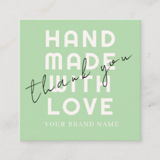 Elegant Minimalist Typography Olive Simple Square Quadratische Visitenkarte