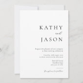 Elegant Minimalist Typography Script Wedding Einladung (Vorderseite)